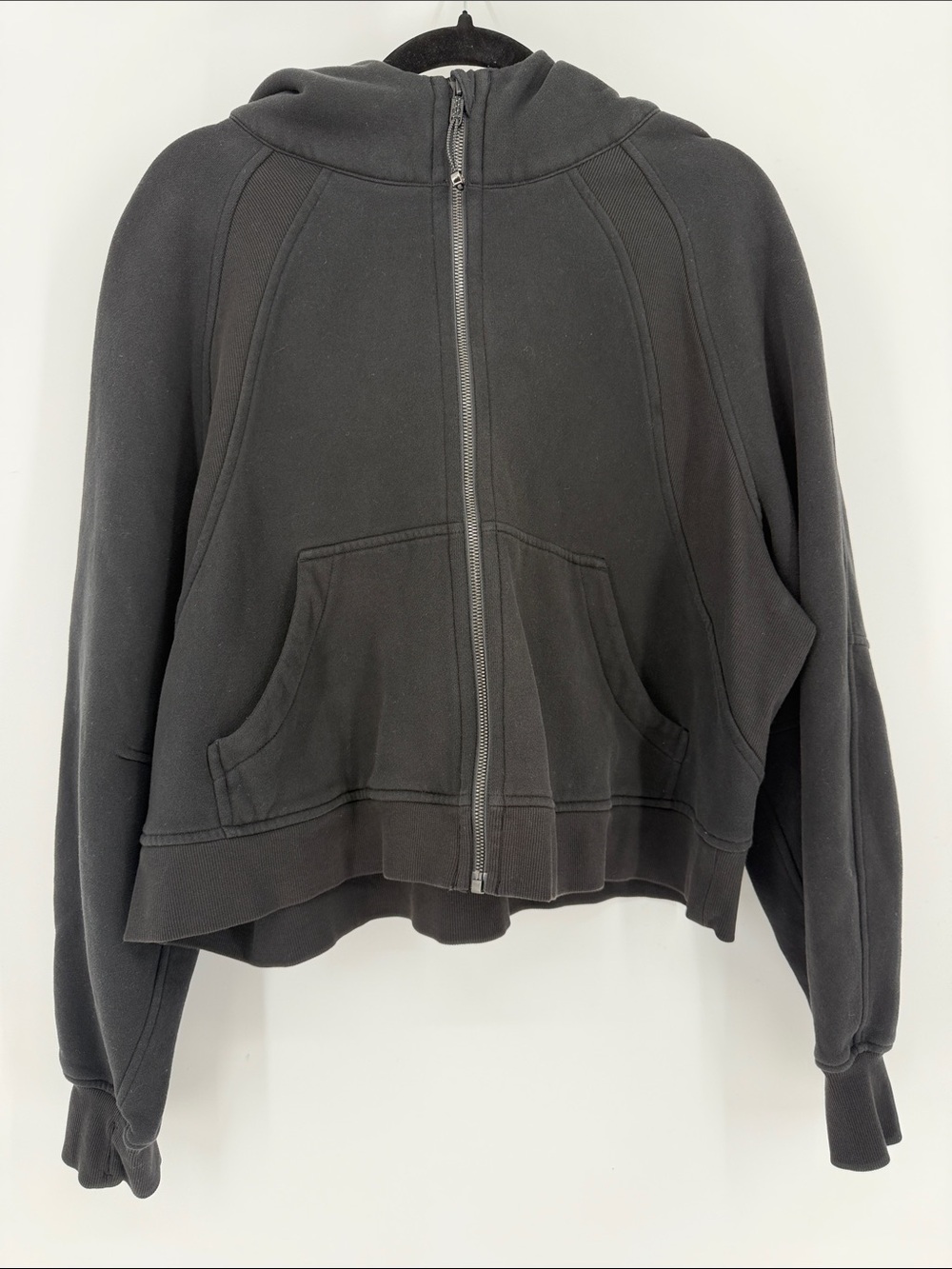 Lululemon Scuba Oversized Full Zip Hoodie Black XL/XXL Light Cotton Terry